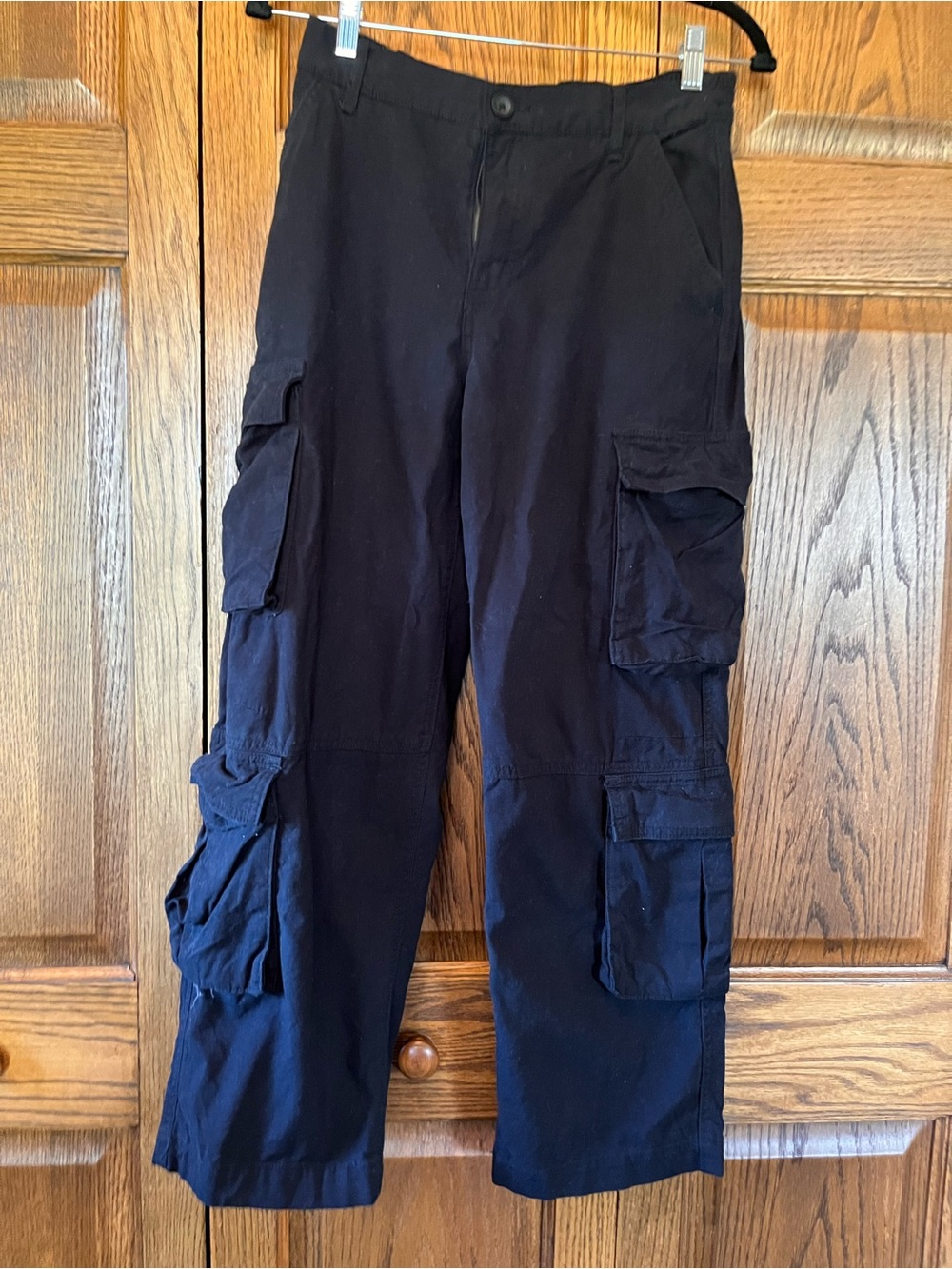 Junior Black Cargo Pants - Classic Utility Style